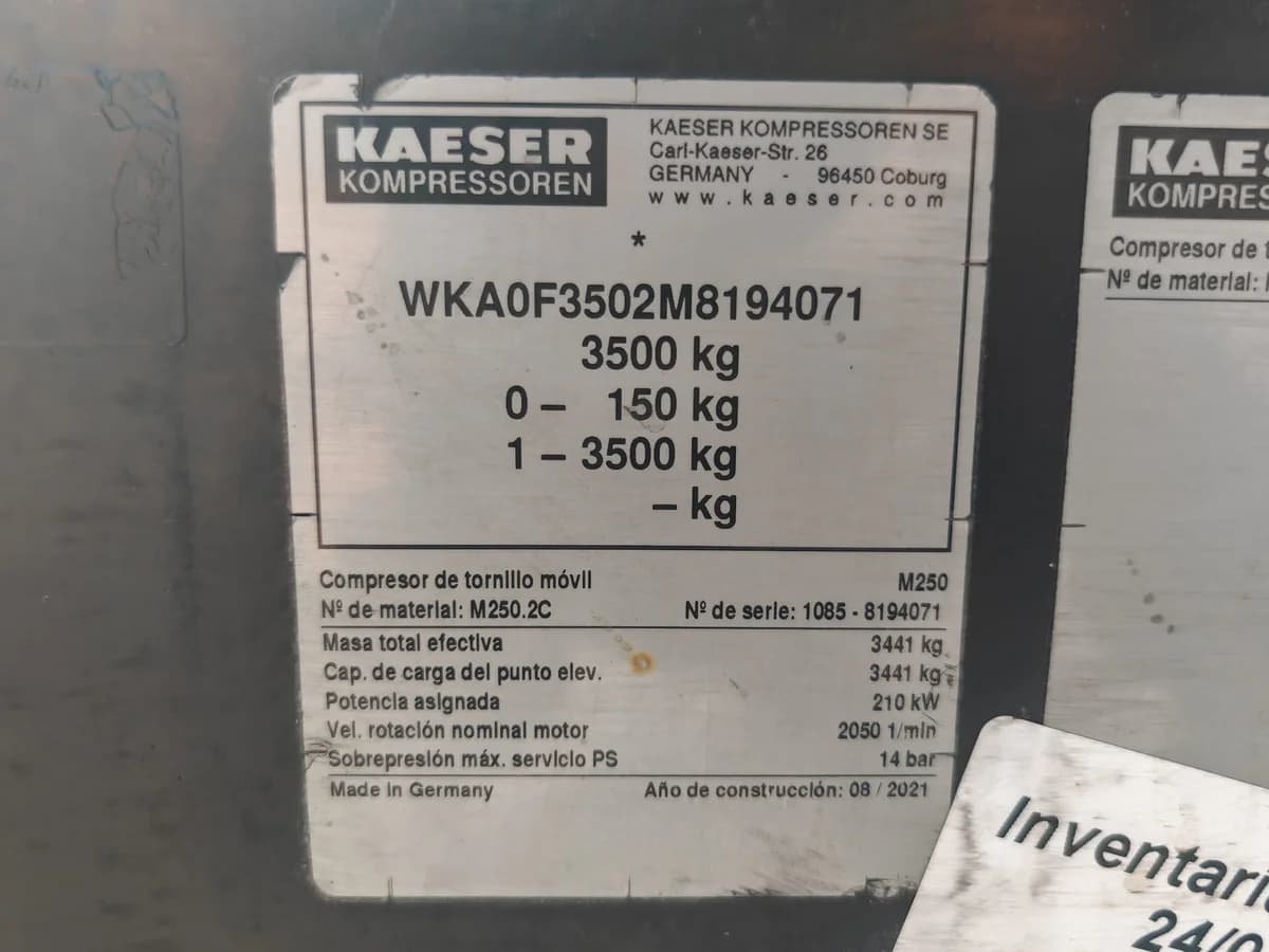 Compresor Kaeser M250 - Imagen 3
